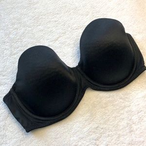 Aerie Black Strapless Bra 34D w/ Removable Straps